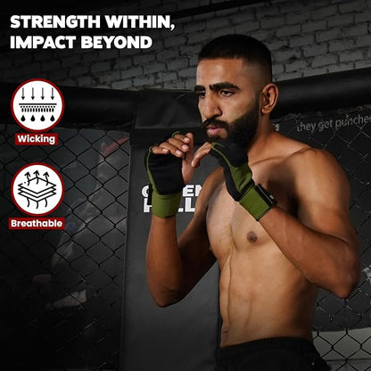 WYOX Gel Boxing Hand Wraps Inner Gloves for Men & Women, 80cm Quick Wrist Straps, Padded Knuckle Protection for Muay Thai Kickboxing, Hand Wraps for Boxing & Martial Arts
