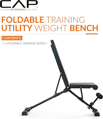 CAP Barbell Multi-Purpose Adjustable Utility Strength Training Weight Bench