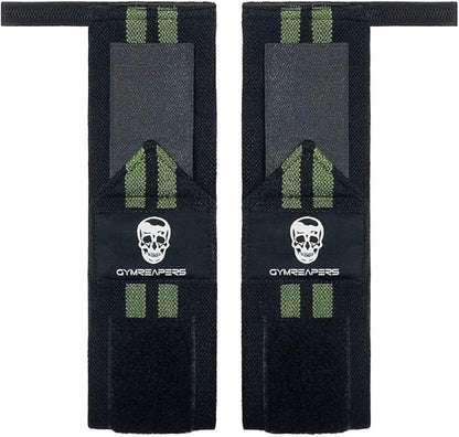 Gymreapers Weightlifting Wrist Wraps (IPF Approved) 18" Professional Quality Wrist Support with Heavy Duty Thumb Loop - Best Wrap for Powerlifting Competition, Strength Training, Bodybuilding