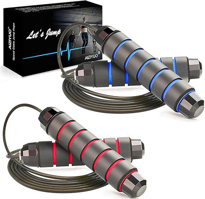 Jump Rope, Ball Bearings Tangle-Free Rapid Speed Cable 2 Pack