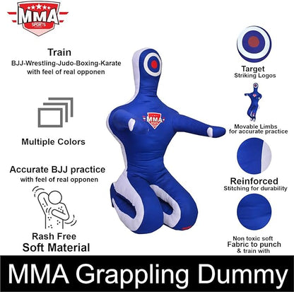 Sports Brazilian JIU Jitsu Grappling Submission Throwing Dummy Punching Heavy Bag Kick Boxing Dummies UNFILLED