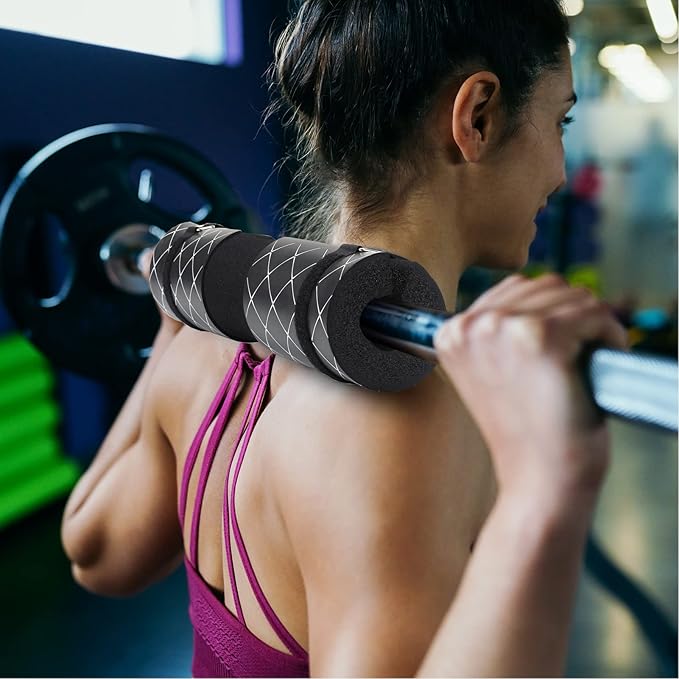 Squat Pad Barbell Pad - Neck & Shoulder Protective Foam Workout Weight Lifting Bar Cushion for Lunges & Hip Thrusts, Fit Standard and Olympic Bars Perfectly, Multi-color Choices