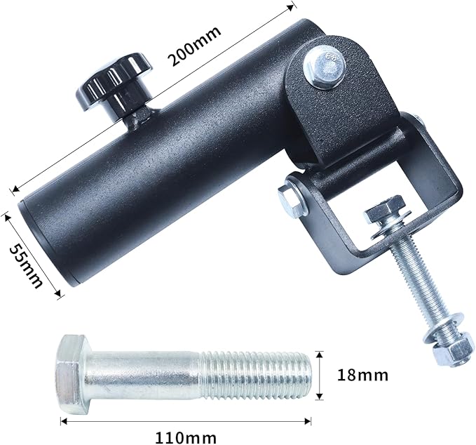 T-Bar Row Landmine Attachment for Barbell 360 Swivel Landmine Base - Fits 1' Standard & 2' Olympic Bar, Gym Home Fitness, Squat, Deadlifts_Size: 0.7 inch/ 18mm Aperture