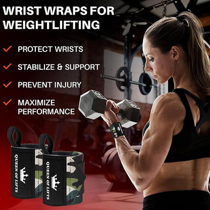 TECEUM Weightlifting 18" & 12" Wrist Wraps with Thumb Loop – Heavy Duty Wrist Workout Braces for Men and Women – Ideal for Powerlifting, Strength Training, Bodybuilding