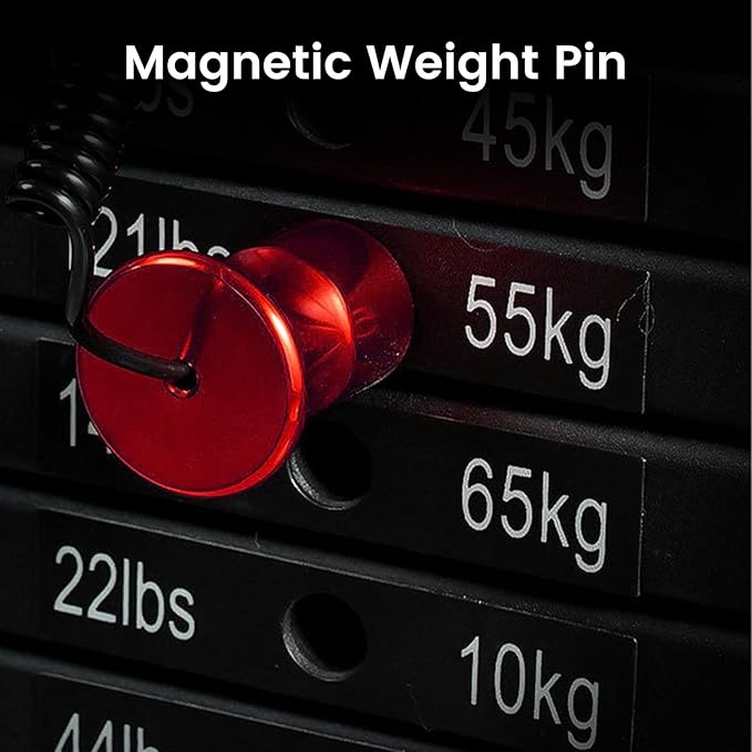 Weight Stack Pin,Universal Magnetic Weight Pin with Pull Rope Strength Training Equipment for Commercial Gym or Home Gym | Pin Insert | Heavy Duty | Health Club Grade Steel Gym Accessories