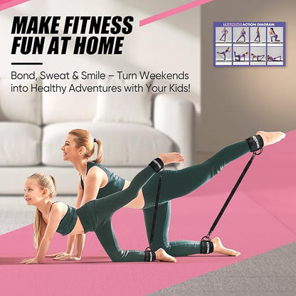 Ankle Resistance Bands with Cuffs for Working Out, Resistance Bands for Women, Exercise Bands for Leg and Glute, Booty Workout Equipment for Kickbacks, Butt and Hip Training, Ankle Weights Bands Set