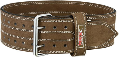 MRX Powerlifting Leather Belt 4" Wide 10mm Thickness 2 Prong