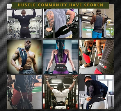 Hustle Athletics Dip Belt For Weightlifting - Weighted