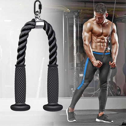 Kipika Tricep Pull Down Attachment, Cable Machine Accessories for Home Gym, Cable Machine Attachments Pulley System Gym, LAT Pull Down Attachment Weight Fitness