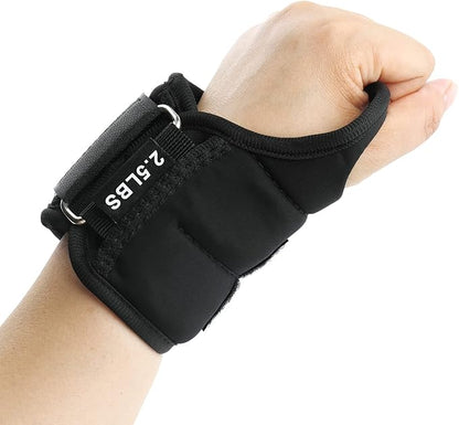 Wrist Weights with Thumb Loops Lock for Women Men Kids 1 Pair 2 3 4 5 6 LBS Arm Weight Ankle Weights Weighted Gloves for Running Walking Jogging Physical Therapy Gym Workout Cardio Exercises