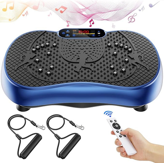 Vibration Plate Exercise Machine, 180 Speed Levels Vibration Plate for Lymphatic Drainage, Whole Body Workout Vibrating Fitness Platform, Effective for Weight Loss, Shaping, Toning & Wellness