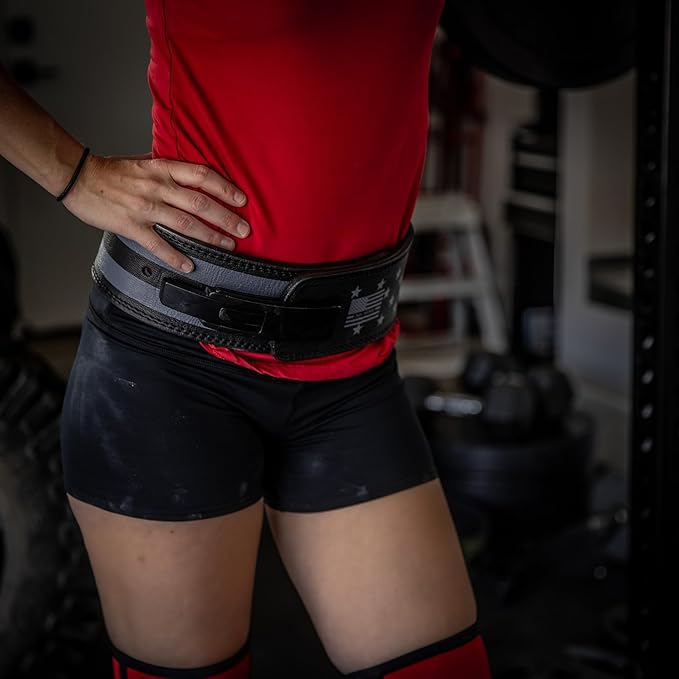 Weight Lifting Belt - Lever Gym Belt for Weightlifting 10mm Leather 4 Inches