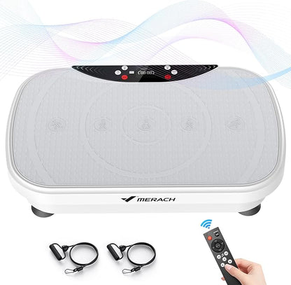 MERACH Vibration Plate Exercise Machine, Vibration Plate with Bluetooth and LED Display, Vibrating Plate Exercise Machine for Women Men, Workout Equipment for Home