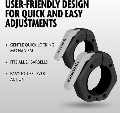 DMoose Fitness Barbell Clips 2" (Pair) - Quick