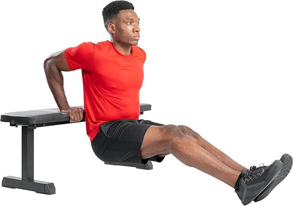 Sunny Health & Fitness Flat Weight Bench Optional
