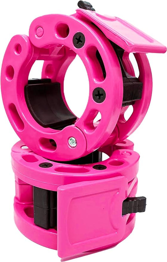 Clout Fitness Olympic Barbell Clamps Collars Quick Release 2 Inch