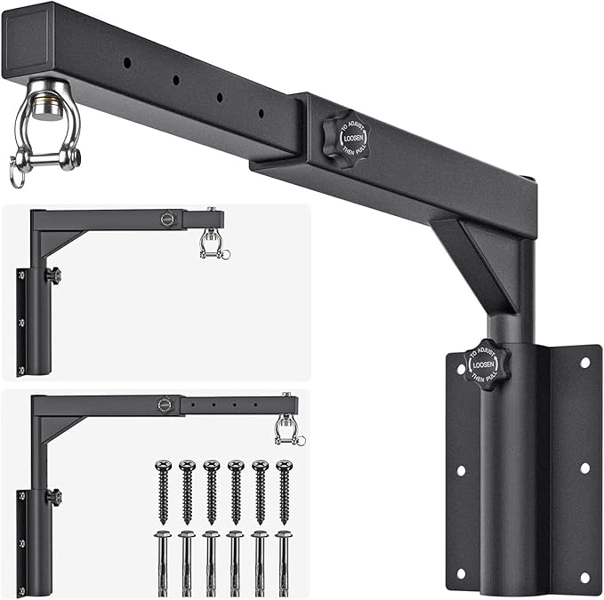 BeneLabel Wall Mount Heavy Bag Hanger, Heavy Duty Punching Bag Stand, Boxing Bag Bracket for Home Gym Indoor Outdoor, 800 LB Capacity