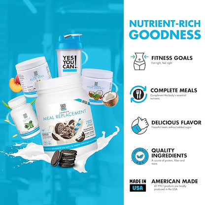 Yes You Can! Detox Plus Kit, Daily Cleanse Pure Fiber Meal Replacement Drink Mix, Shake Booster & Supplement, Body Cleanse Kit for Men and Women