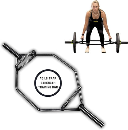 HulkFit 2-Inch Olympic Hex Weight Lifting Trap Bar