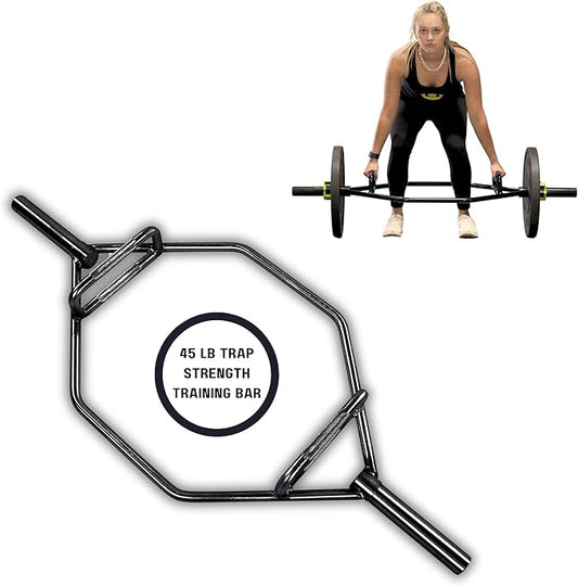 HulkFit 2-Inch Olympic Hex Weight Lifting Trap Bar