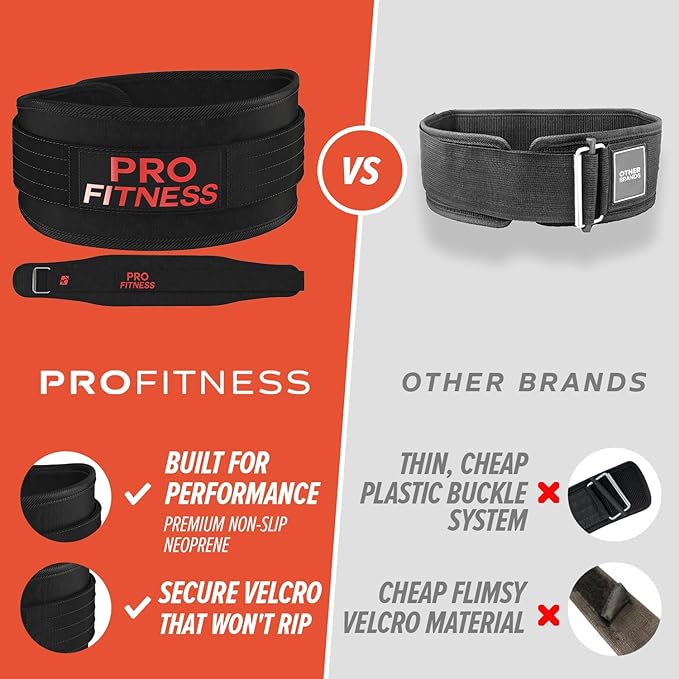 ProFitness Weight Lifting Belt for Women - 4''