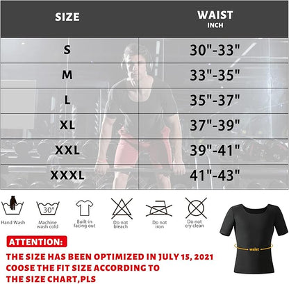 Men Sauna Shirt Sweat Suit Slimming Vest Workout