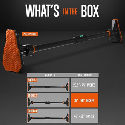 SQUATZ Adjustable Pull-Up & Chin-Up Bar-