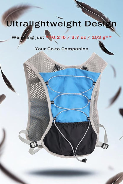 Hydration Running Vest Ultra-Lightweight for Women Men [2025 Upgraded], Breathable All-Weather Water Vest Hiking Backpack, Adjustable Water Backpack for Hiking, Cycling, Trail Marathon Race