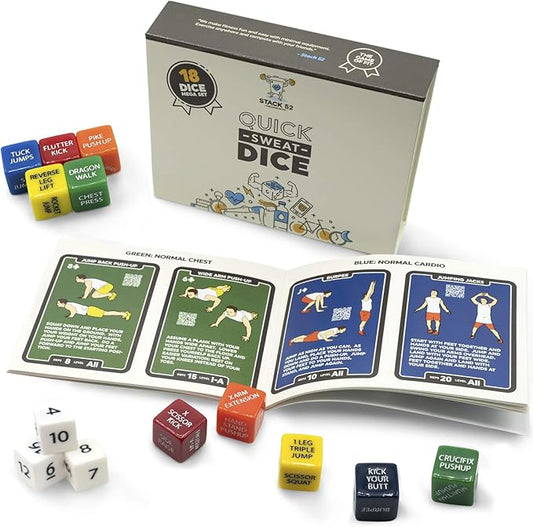 Quick Sweat Fitness Dice. Bodyweight Exercise Workout Game.