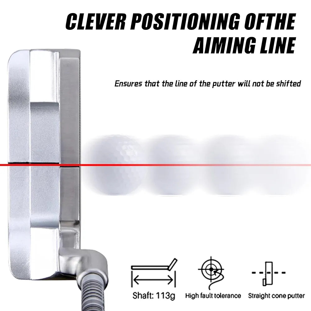 PGM Men's Left-Handed Putter - 950 Steel Shaft, Stainless Steel Head - Easy Flop Shots