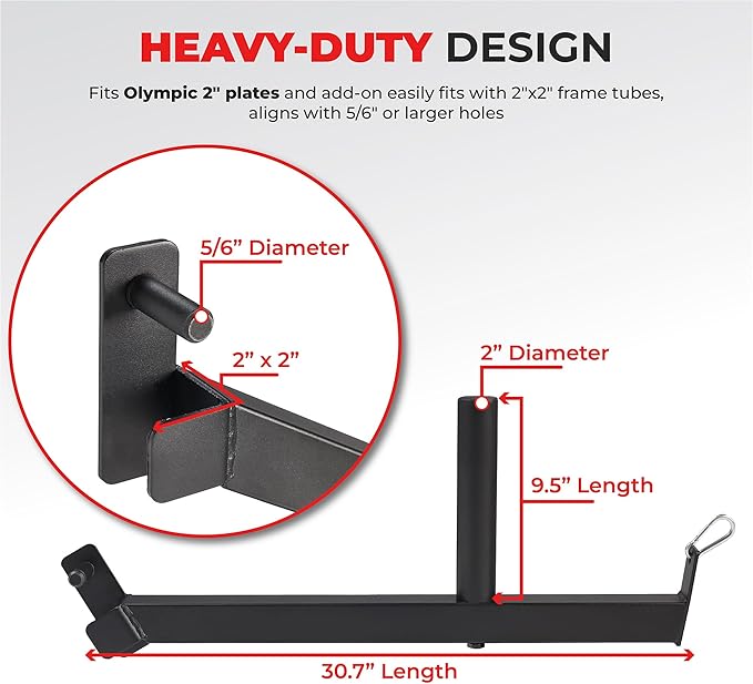Sunny Health & Fitness Power Cage Squat Rack Upgrade Attachments, Dip Bar, Plate Bar Holder, Belt Squat, J Hook, Lat, Adapter, U Ring, Pull Up Bar, Landmine, Captain's Chair, Tricep Rope For Home Gym
