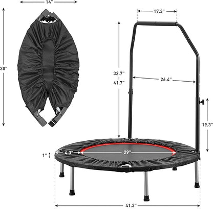 HYD-Parts 40" Foldable Mini Trampoline for Adults and 330lbs