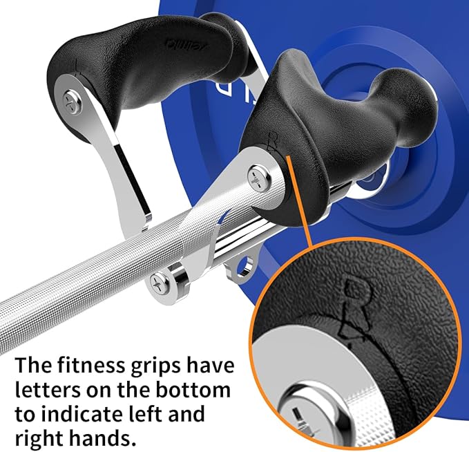 V Bar T-Bar Row Landmine Handle Attachment for Barbell Bars, Solid Mine Double D Row Handle Grips with Non-Slip Rubber Grips, T-Row Attachment for Olympic Strength Training Bars