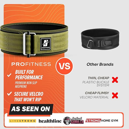 Weightlifting Belt for Men & Women - 4''