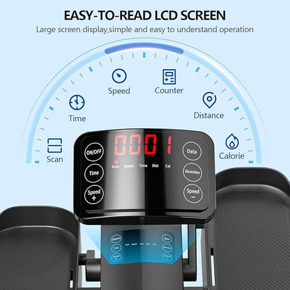 Elipse Leg Exerciser Electric as Seen on TV Under Desk Elliptical with 12 Adjustable Speed Quiet & Portable Peddler Exerciser for Seniors with Remote Control Leg Exerciser While Sitting for Seniors