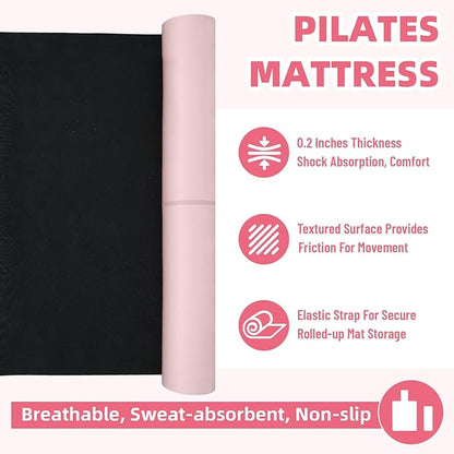 Pilates Reformer Mat 5 mm (24"), Pink