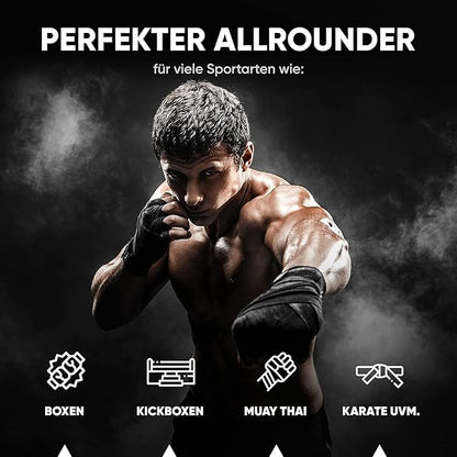 FIGHTR® Boxing Handwraps 160 inches semi-Elastic Hand Wraps with Thumb Loop for Boxing, MMA, Muay Thai & Martial Arts