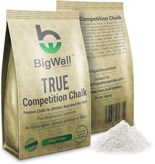 BigWall True Competition Chalk Powder 300g/10.6oz - Premium Grade for Enhanced Grip and Performance | 100% Pure Magnesium Carbonate | Perfect for Climbing, Weightlifting, Gymnastics | Long-Lasting