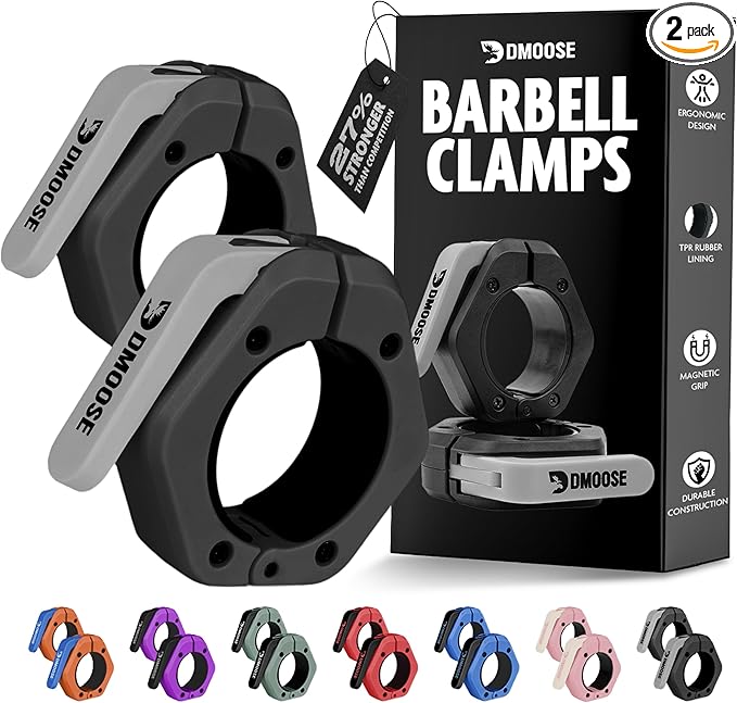 DMoose Fitness Barbell Clips 2" (Pair) - Quick