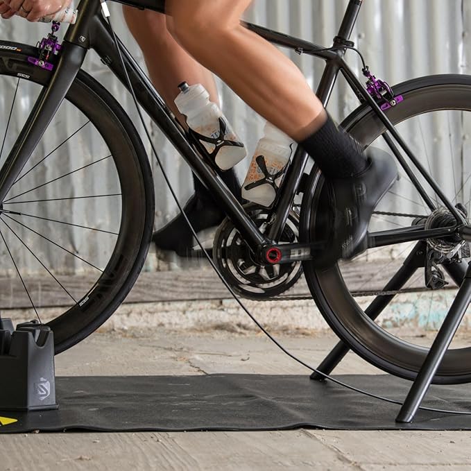 Saris Bike Trainer Accessory Mat - 65" x 36" PVC Foam - Non-Slip Surface Protects Floors from Sweat & Grime, Durable for Indoor Cycling and Exercise Equipment