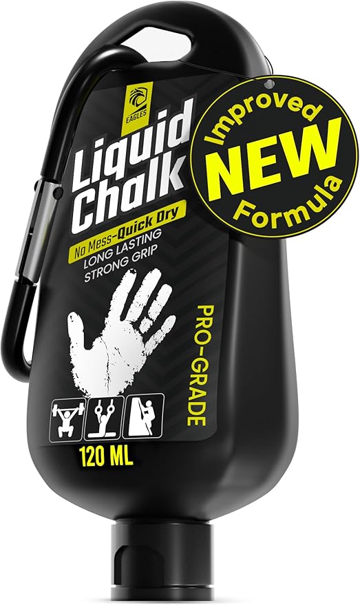 EAGLES Pro Grade Liquid Chalk 50, 120 or 280ml Mess-Free Chalk for Weightlifting, Gymnastics Rock Climbing, Dancing, Pole Grip, Sports & Workout Chalk - Sweat-Resistant and Long Lasting