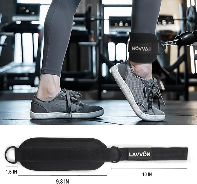 Barbell Pad Set for Hip Thrust 10Pcs- Squat Pad for Barbell Lunges & Bar Padding - Bench Press Standard Weight Bar Pad - with Ankle Straps, Wrist Straps for Weightlifting, 3 Lifting Strap