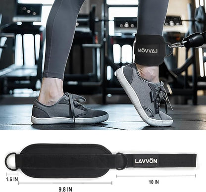 Barbell Pad Set for Hip Thrust 10Pcs- Squat Pad for Barbell Lunges & Bar Padding - Bench Press Standard Weight Bar Pad - with Ankle Straps, Wrist Straps for Weightlifting, 3 Lifting Strap