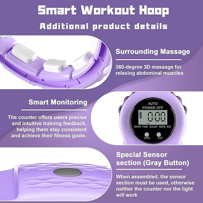 Weighted Workout Hoop for Weight Loss 48 inchs,
