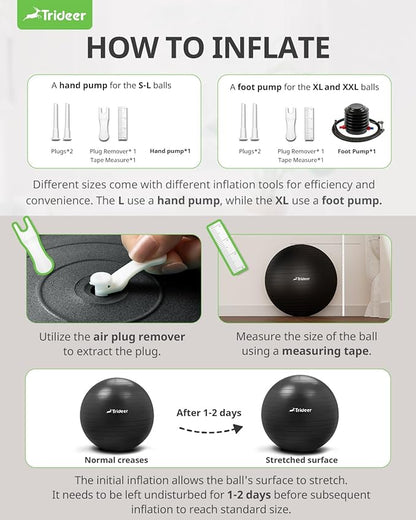 Trideer Ball Chair Yoga Ball Chair Exercise Ball