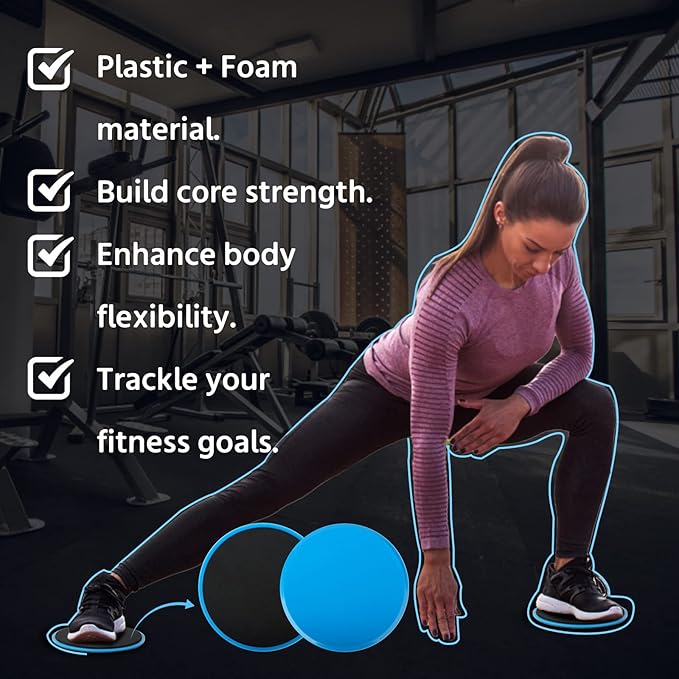 ZILLEEN Exercise Sliders for Working Out Fitness Discs 2 Pack