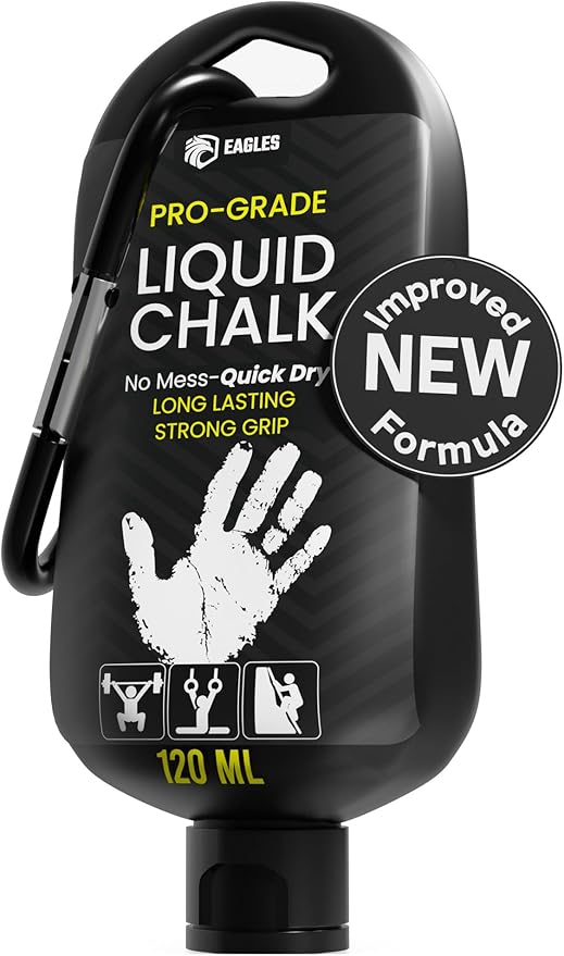EAGLES Pro Grade Liquid Chalk 50, 120 or 280ml Mess-Free Chalk for Weightlifting, Gymnastics Rock Climbing, Dancing, Pole Grip, Sports & Workout Chalk - Sweat-Resistant and Long Lasting