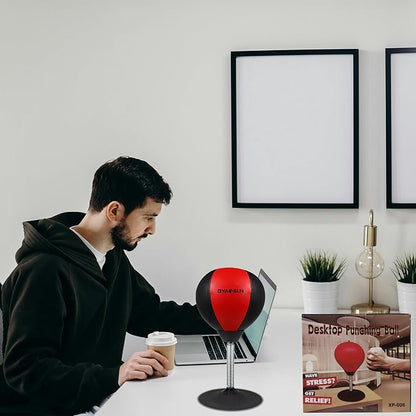 Desktop Punching Bag,Portable Strong Suction Cup Boxing Bag Speed Balls,for Home or Office Boxing Stress Relief Training,Fun Gift for Family or Boss or Coworker