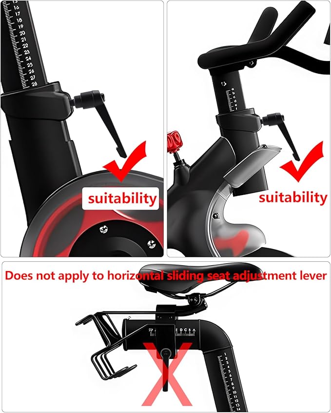 Suitable for Peloton Seat and Handlebar Height Adjustment Handle Replacement Compatible Exercise Bike Handlebar Up and Down Adjustment Handlebar Seat Post Replacement Parts (Sturdy Alloy Construction)