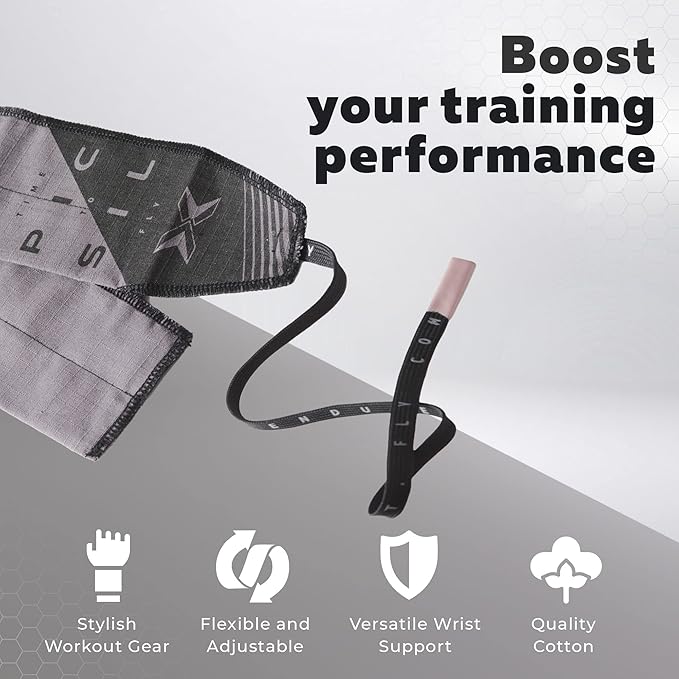 PICSIL Adjustable Wrist Support, Premium Fabric Weightlifting and Yoga Sweat Bands for Gym, for Women and Men, 1 Pair